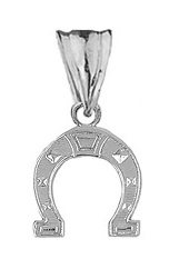 outstanding horseshoe white gold baby charm